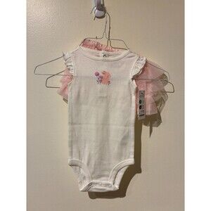 NWT Carter's Just One You White & Pink Bunny Tutu Outfit - 9M